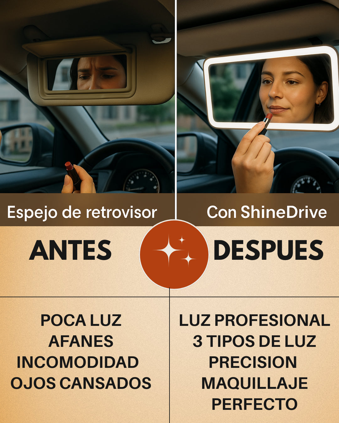 ShineDrive: Maquíllate en el Auto con Comodidad