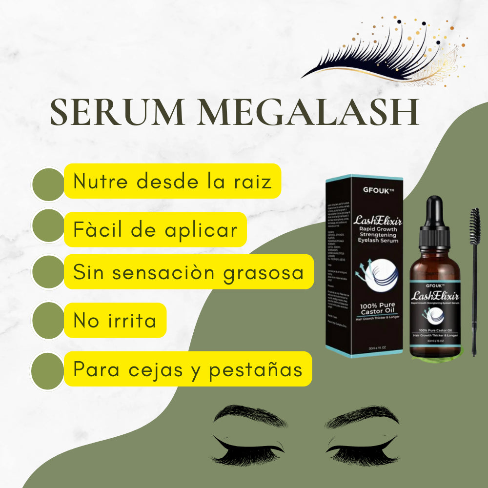 SERUM MEGALASH Pestañas más largas y voluminosas