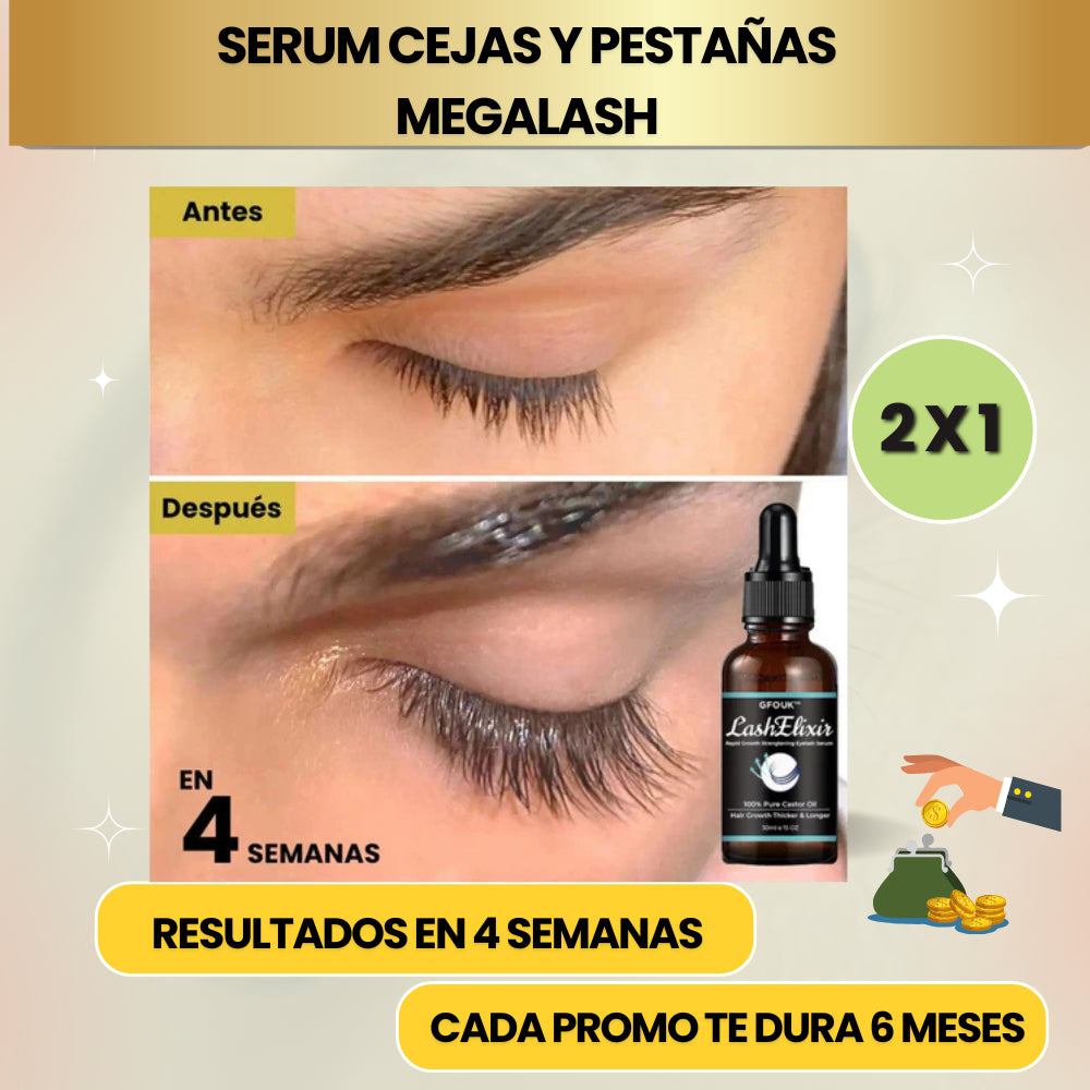 SERUM MEGALASH Pestañas más largas y voluminosas