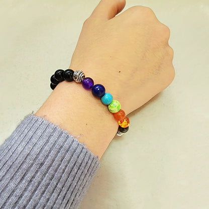 Juego Cuarzo 7 Chakras Collar - Aretes - Pulsera + Estuche